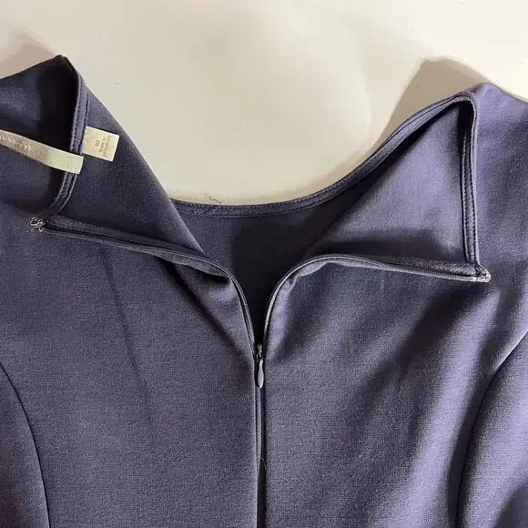 LC Lauren Conrad Womens Dress Fitted Bodice Bell Skirt Lace Blue Cap Sleeves 10 - Picture 7 of 10